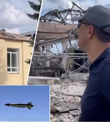 Последствия утреннего ракетного удара по Киеву – первое видео