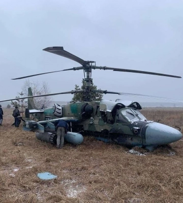 Днепровские десантники сбили вражеский вертолет КА-52