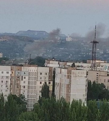 Центр Донецка снова попал под обстрел