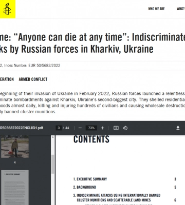 Россияне уничтожали Харьков кассетными боеприпасами — отчет Amnesty International
