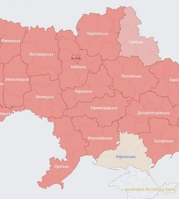 По всей Украине снова воздушная тревога