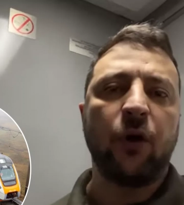 Зеленский по дороге из Николаева прямо из поезда записал обращение о Юге (видео)