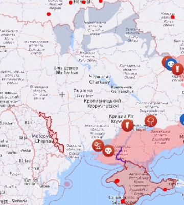 Інтерактивна карта бойових дій в Україні: де точаться бої на 24.06.2022