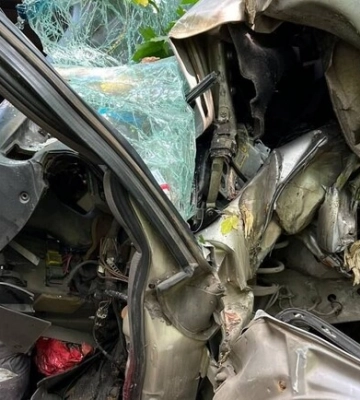 У Запоріжжі легковик з&#039;їхав у канаву і врізався у дерево