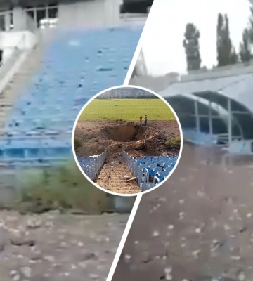 Російська ракета влучила в стадіон «Миколаєва»