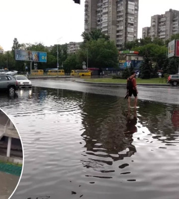 У Києві через потужну зливу настав водний апокаліпсис (відео)