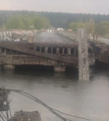 У КОДА показали схему об&#039;їзду мосту у Демидові, який зруйнувала блискавка