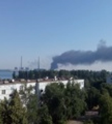 В Донецкой области горит ТЭС