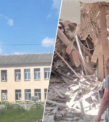 Попали в школу. Оккупанты выпустили с вертолета две ракеты по Сумской области — ОК Север