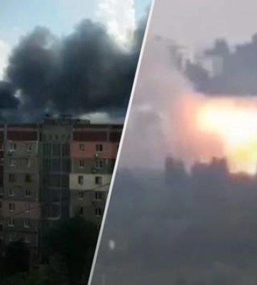 В оккупированном Донецке детонирует огромный склад боеприпасов россиян
