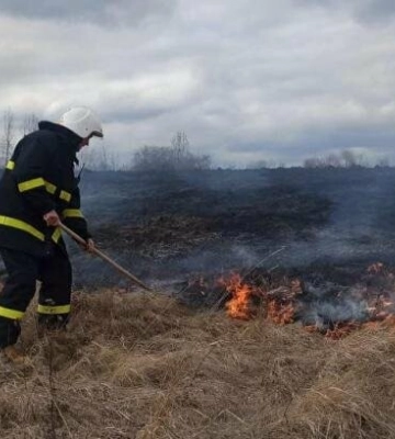 На Львівщині за минулу добу ліквідували 28 пожеж сухої трави