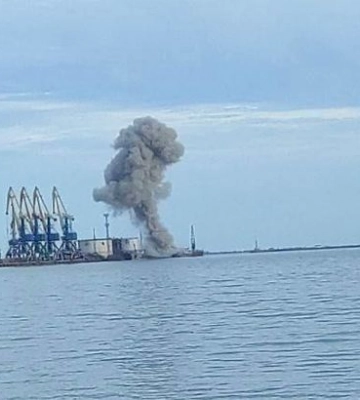 У порту окупованого Бердянська знову чути сильні вибухи