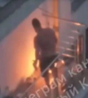 Кияни влаштували барбекю на балконі багатоповерхівки (відео)
