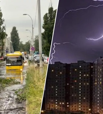 Після зливи у Києві машини плавали вулицями (відео)
