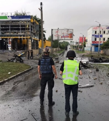 З&#039;явилися фото наслідків обстрілу Харкова з РСЗВ 11 липня