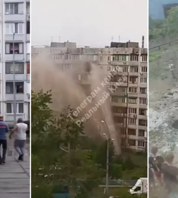 Фонтан до 9-го этажа: в Киеве мощно прорвало трубу (видео) Фонтан до 9-го этажа: в Киеве мощно прорвало трубу (видео)