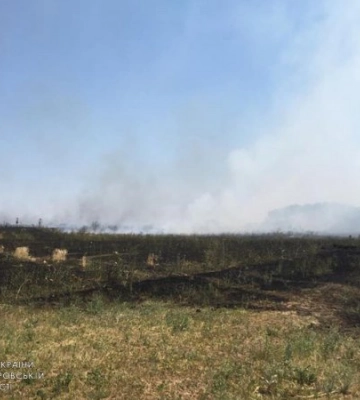 На Харківщині через обстріли загорілися хлібні поля