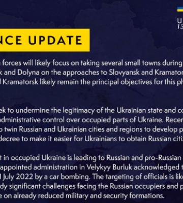 Британська розвідка розповіла про найближчі ймовірні плани РФ