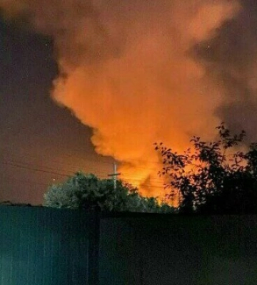 В Кадиевке на Луганщине горит склад с российскими боеприпасами