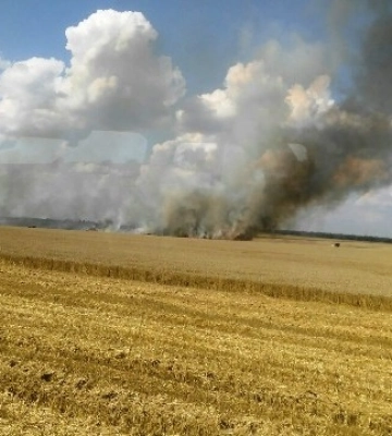 Горіло поле з урожаєм: окупанти знову обстріляли Криворізький район