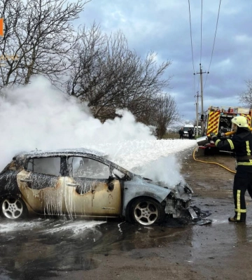 В Измаиле горел электромобиль