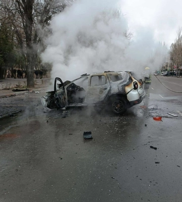 У Мелітополі підірвали автомобіль з ФСБшниками