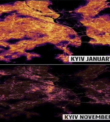 Супутники NASA зняли, як Росія занурює Київ у темряву