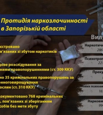 За рік поліція в Запоріжжі вилучила наркотиків на 27 мільйонів гривень