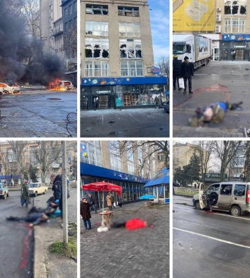 З’явилося відео із наслідками обстрілу Херсона російськими військами