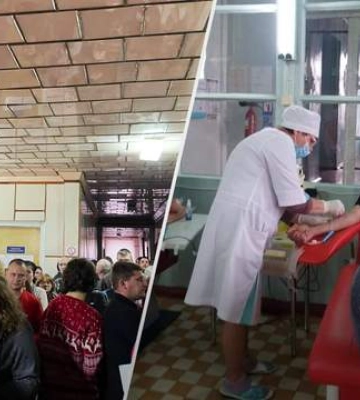 Херсонці зранку здають донорську кров  для  поранених в результаті масованого обстрілу  