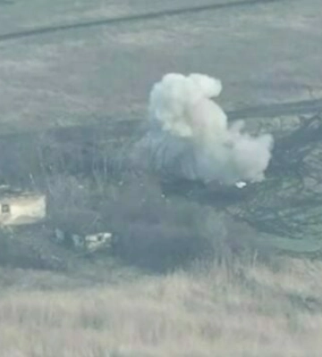 Прикордонники показали знищення ворожої БМП