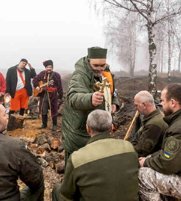 Гвардейцы 5 Слобожанской бригады отпраздновали Рождество Христово в окопах