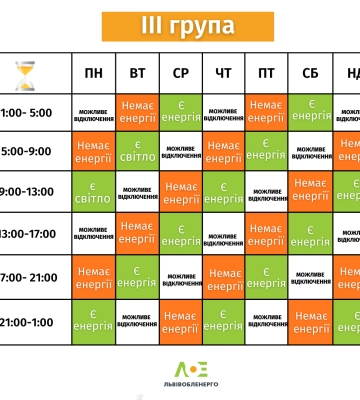 У Львові та області вводять погодинні відключення світла