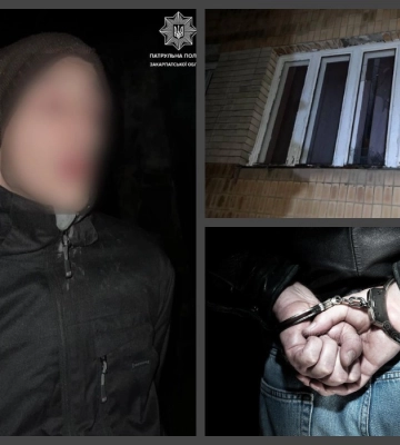 В Ужгороді вночі затримали підозрілого чоловіка, який розбив вікно в чужому будинку (ФОТО)