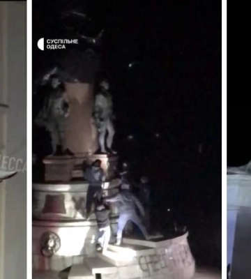В Одесі почали демонтаж Катерини ІІ та Суворову ￼