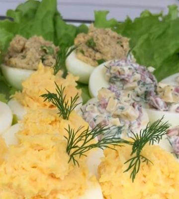 Топ-3 самых вкусных начинок для фаршированных яиц: сметут со стола первыми