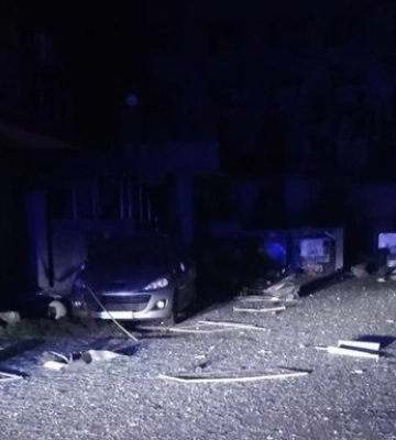 В ОП показали наслідки падіння Шахеда у Києві