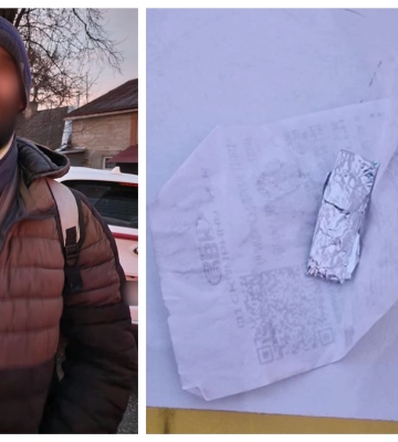В Ужгороді патрульні виявили чоловіка, який мав із собою речовини, схожі на наркотичні (ФОТО)