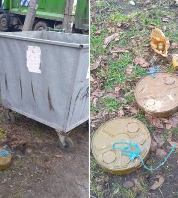Дніпро: у сміттєвому баку знайдено мішок з гранатами та мінами 