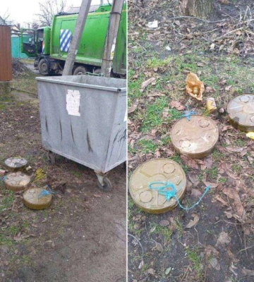 У Дніпрі на Сєченова у сміттєвому баку знайшли міни та гранати