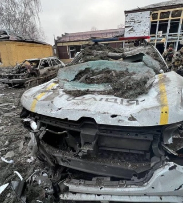 Російська ракета С-300 влучила у Лиманський відділ поліції на Донеччині