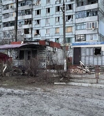 Последствия обстрела 30 декабря Степногорска Запорожской области. ФОТОрепортаж