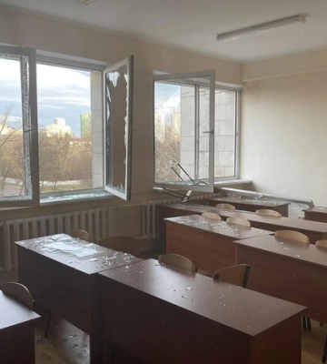 Через ракетні удари окупантів постраждали корпуси університету Шевченка в Києві 