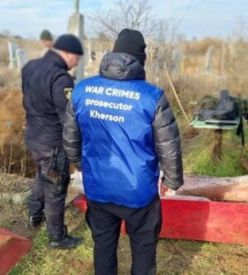 В Херсонской области эксгумировали тело мужчины, которого российские военные расстреляли во время оккупации. ФОТО