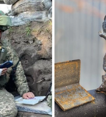 На честь «професора з окопу»: в Ужгороді встановили ще одну мініскульптурку (ФОТО)