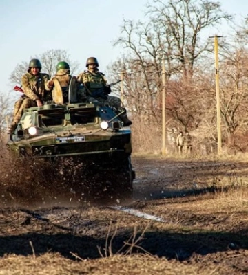 Карта боевых действий в Украине 4 января