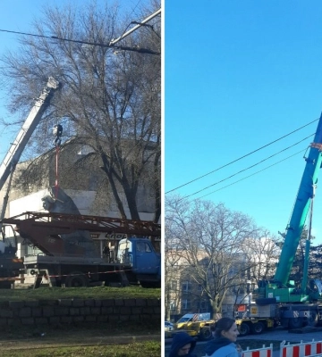 У Дніпрі демонтують танк та памятник Олександру Матросову