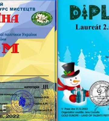 Талановиті діти Сум: учні ДМШ № 3 стали переможцями міжнародних конкурсів мистецтв