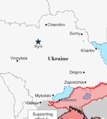 Карта боевых действий в Украине 6 января