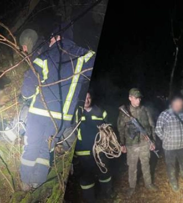 Впав з обриву: на Закарпатті врятували &quot;ухилянта&quot;, який тікав від прикордонників (ВІДЕО)
